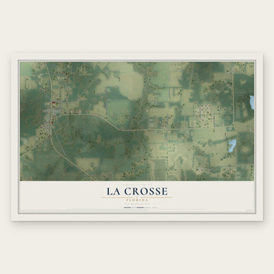 La Crosse, Florida map print, the full design