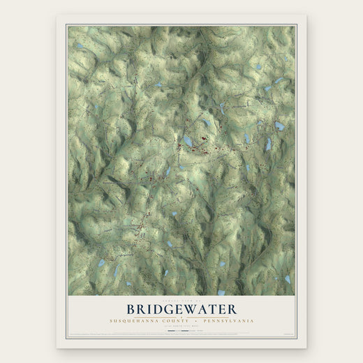 Bridgewater, Susquehanna County, Pennsylvania map print, the full design