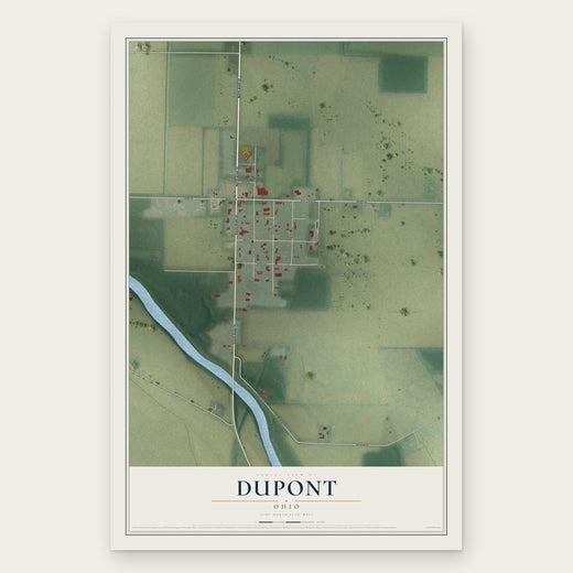 Dupont, Ohio map print, the full design