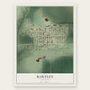 Bartley, Nebraska map print, the full design