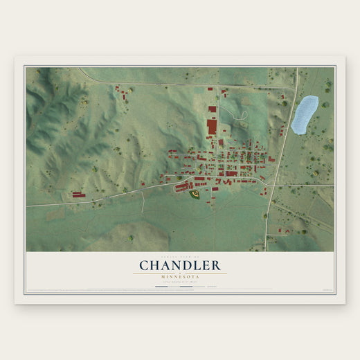 Chandler, Minnesota map print, the full design