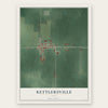 Kettlersville, Ohio map print, the full design