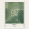 Dover, Illinois map print, the full design