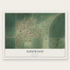 Kirkwood, Illinois map print, the full design