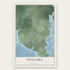 Onalaska, Texas map print, the full design