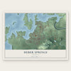 Heber Springs, Arkansas map print, the full design