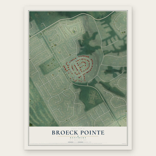 Broeck Pointe, Kentucky map print, the full design