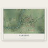 Camargo, Illinois map print, the full design