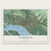 Washougal, Washington map print, the full design