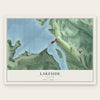 Lakeside, Missouri map print, the full design