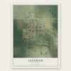 Glenham, South Dakota map print, the full design