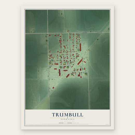 Trumbull, Nebraska map print, the full design