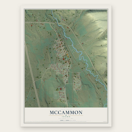 McCammon, Idaho map print, the full design