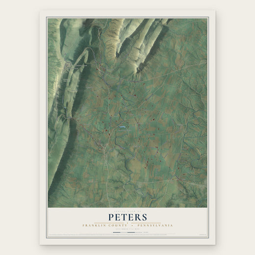 Peters, Franklin County, Pennsylvania map print, the full design