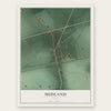 Midland, Ohio map print, the full design