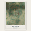Wildrose, North Dakota map print, the full design