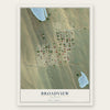 Broadview, Montana map print, the full design