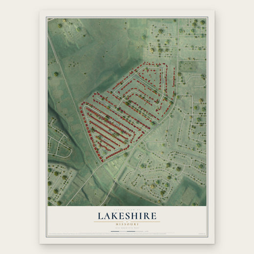 Lakeshire, Missouri map print, the full design