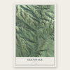 Glendale, Utah map print, the full design