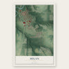 Milan, Ohio map print, the full design