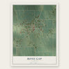 Bone Gap, Illinois map print, the full design
