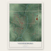 Veedersburg, Indiana map print, the full design
