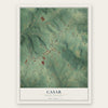 Casar, North Carolina map print, the full design