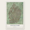 Lincoln Park, Michigan map print, the full design