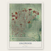 Edgewood, Georgia map print, the full design