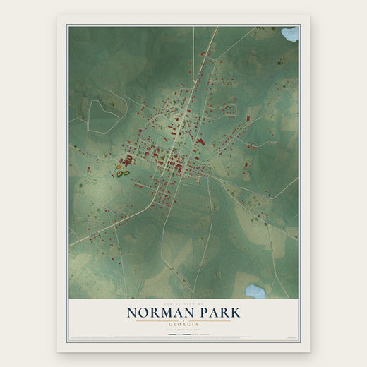 Norman Park, Georgia map print, the full design