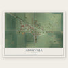 Addieville, Illinois map print, the full design