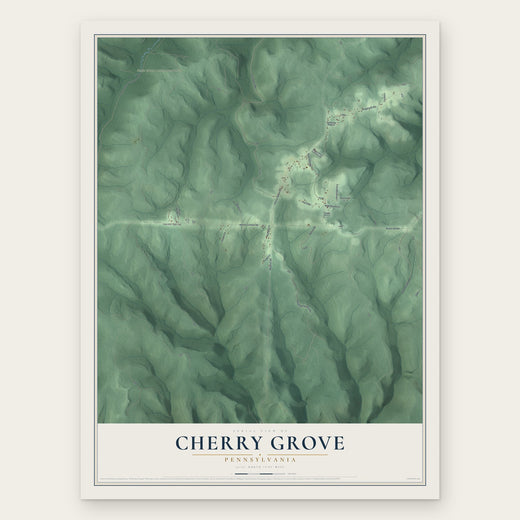 Cherry Grove, Pennsylvania map print, the full design