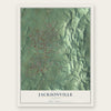 Jacksonville, Alabama map print, the full design