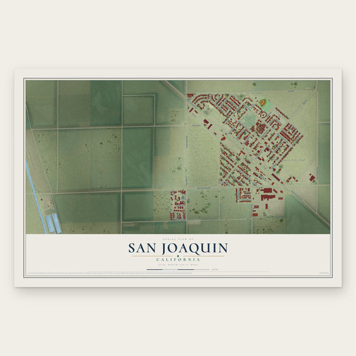 San Joaquin, California map print, the full design