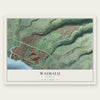 Waimalu, Hawaii map print, the full design