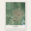 Wilber, Nebraska map print, the full design