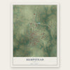 Hempstead, Texas map print, the full design