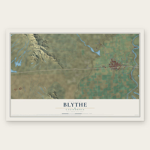 Blythe, California map print, the full design