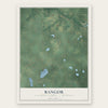 Bangor, Van Buren County, Michigan map print, the full design