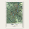 Shady Cove, Oregon map print, the full design