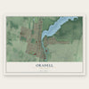 Oradell, New Jersey map print, the full design