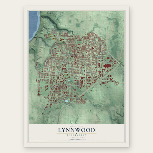 Lynnwood, Washington map print, the full design