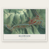 Richwood, West Virginia map print, the full design
