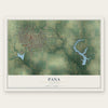 Pana, Illinois map print, the full design