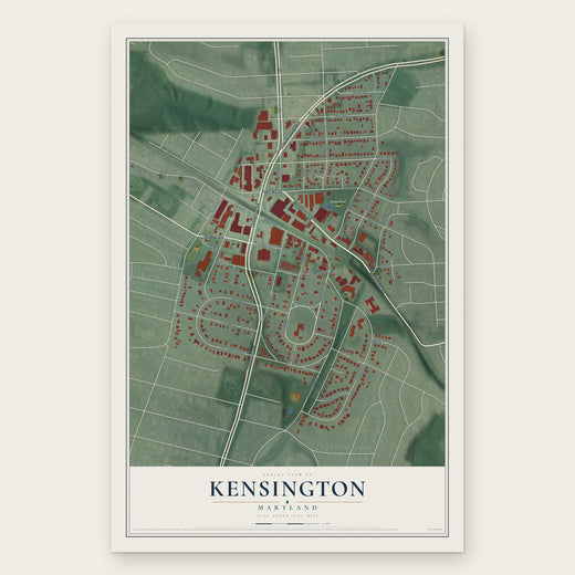 Kensington, Maryland map print, the full design