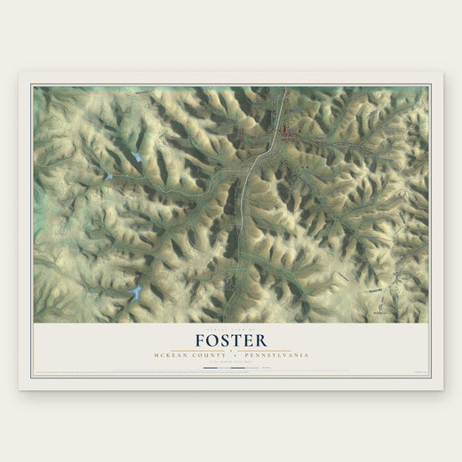 Foster, McKean County, Pennsylvania map print, the full design