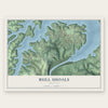 Bull Shoals, Arkansas map print, the full design