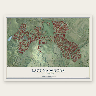 Laguna Woods, California map print, the full design