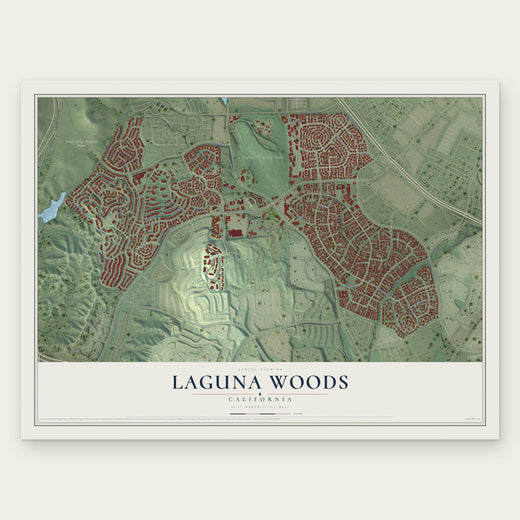 Laguna Woods, California map print, the full design