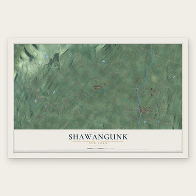 Shawangunk, New York map print, the full design